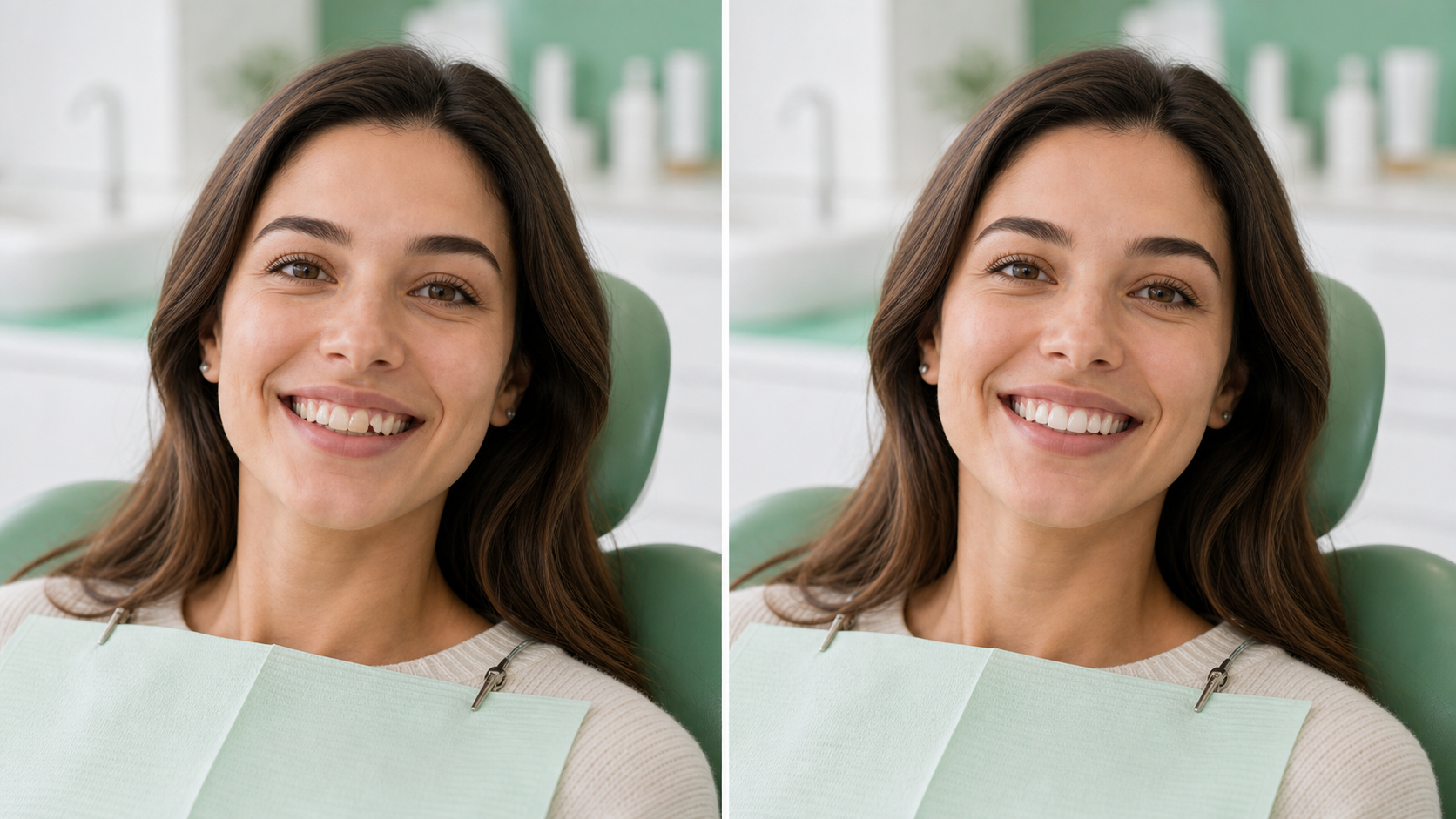 prima e dopo illustrativo otturazioni dentali Salerno